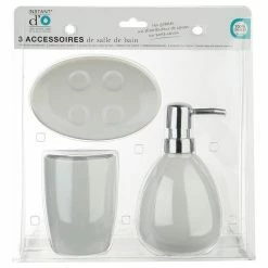 Remise 🥰 Five Simply smart Set de 3 Accessoires Salle de Bain "Sun" Blanc 👏 -Métal Soldes 3560239416418 5