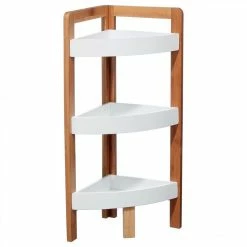 Acheter 🔔 Five Simply smart Étagère d''Angle en Bambou Blanc 👍