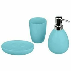 Remise 🥰 Five Simply smart Set de 3 Accessoires Salle de Bain "Sun" Blanc 👏