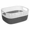 Sortie 🔔 Five Simply smart Panier de Rangement "Bicolore" 15L Gris & Blanc 🧨