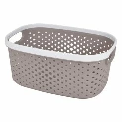 Tout neuf 🛒 Paris prix Panière à Linge "Ajourée" 3,5L Taupe ✔️