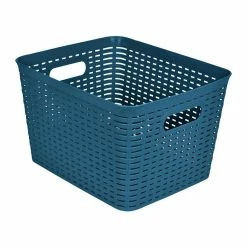 Top 10 🔔 Paris prix Panière à Linge "Effet Tressé" 13L Bleu Paon 😉