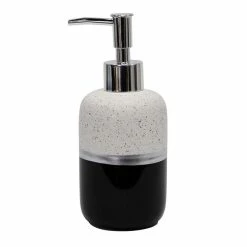 Le moins cher ✨ Paris prix Distributeur de Savon Design "Skyline" 17cm Noir 🎁