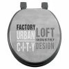 Offres 🧨 Paris prix Abattant WC Imprimé "Urban Loft" 47cm Gris 👏