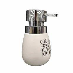 Remise ⭐ Paris prix Distributeur de Savon Imprimé "Tikal" 14cm Blanc 🔔