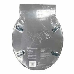 Promo ⌛ Paris prix Abattant WC Imprimé "Ginkoblue" 47cm Vert 🛒 -Métal Soldes 3574388011592 3