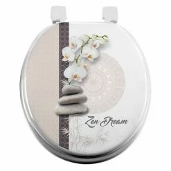 Offres 👍 Paris prix Abattant WC Imprimé "Orchizen" 47cm Naturel 🤩