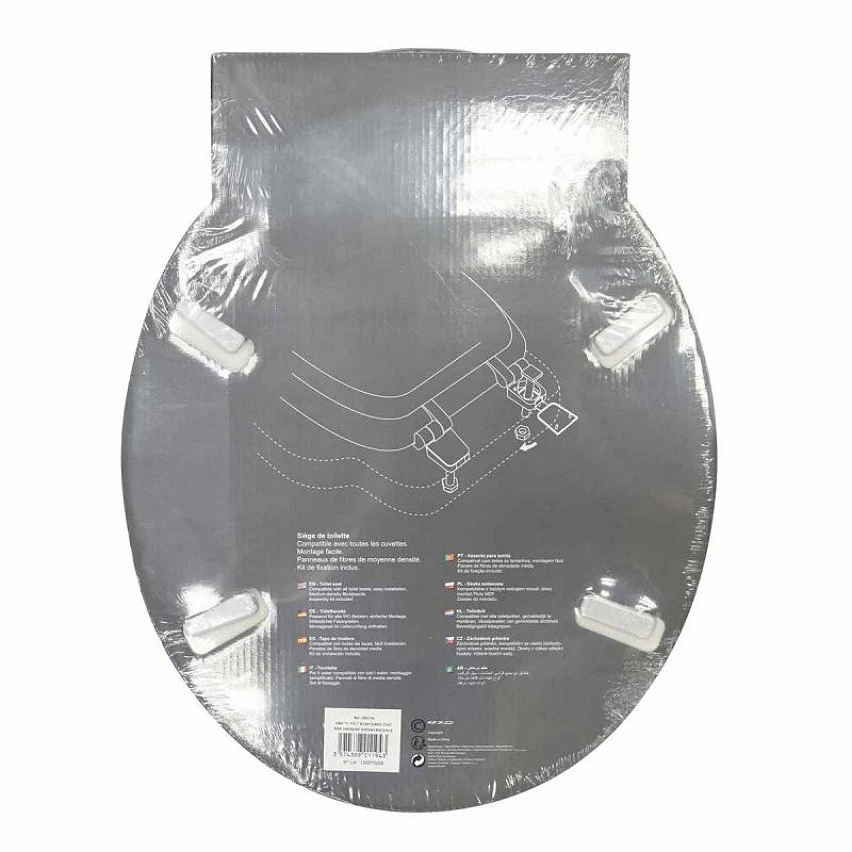 Grosses soldes 🌟 Paris prix Abattant WC Imprimé "Effervescence" 47cm Gris 👏 3 Grosses soldes 🌟 Paris prix Abattant WC Imprimé "Effervescence" 47cm Gris 👏 – Image 3