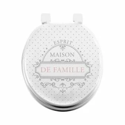 Acheter 😀 Paris prix Abattant WC Imprimé "Maison de Famille" 47cm Gris ❤️