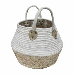 Meilleur prix ❤️ Douceur d'Intérieur Paniere H34 cm Coton et Fibres de Maïs Osinella Blanc 🔔
