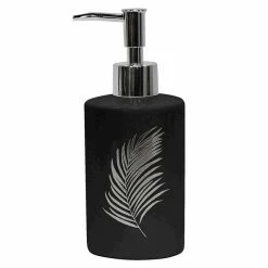 Remise 😉 Paris prix Distributeur de Savon Imprimé "Orbella" 17cm Noir & Argent 🔔