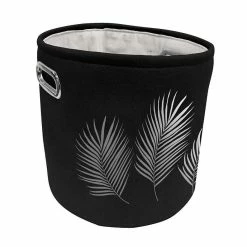 Vente flash 💯 Paris prix Panier de Rangement Imprimé "Orbella" 27cm Noir & Argent 😍