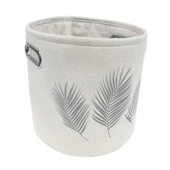 Acheter 👏 Paris prix Panier de Rangement Imprimé "Orbella" 30cm Blanc & Argent 👍