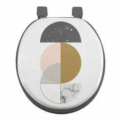 Le moins cher 🔔 Paris prix Abattant WC Imprimé "Geomarbre" 47cm Multicolore 👍