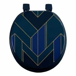 Grosses soldes 🛒 Paris prix Abattant WC Imprimé "Achille" 47cm Vert & Bleu ⌛