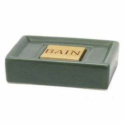 De gros ✔️ Paris prix Porte Savon Vintage "Cerawood" 11cm Kaki 🎁