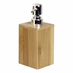 Bon marché 🧨 Paris prix Distributeur de Savon Bambou "Bao" 16cm Naturel 😉