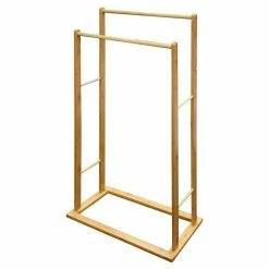 Vente flash 🎁 Paris prix Porte Serviettes 2 Barres "Tao" 80cm Naturel 💯