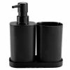 Budget 🌟 Paris prix Set de 3 Accessoires Salle de Bain "Vita" 19cm Noir ✨