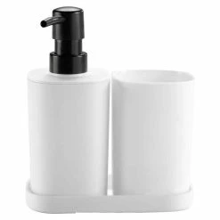 Meilleur prix 🔔 Paris prix Set de 3 Accessoires Salle de Bain "Vita" 19cm Blanc 🛒