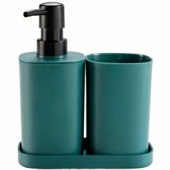 Tout neuf ❤️ Paris prix Set de 3 Accessoires Salle de Bain "Vita" 19cm Émeraude ✨