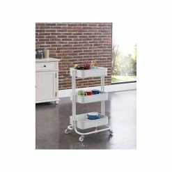 Sortie ✔️ Alo Desserte 3 plateaux à roulettes 43x35x79 cm noir - TRAWL ❤️ -Métal Soldes 3605095462657 3