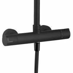 Vente flash 🌟 ESSEBAGNO Essegoia colonne de douche thermostatique noire mate ⭐ -Métal Soldes 3661109016544 6