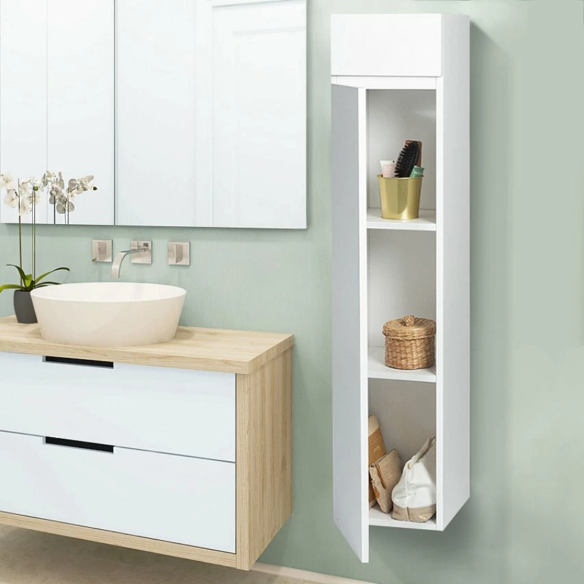 Acheter ❤️ IDMARKET Meuble colonne suspendu blanc LILA pour salle de bain ✨ 3 Acheter ❤️ IDMARKET Meuble colonne suspendu blanc LILA pour salle de bain ✨ – Image 3