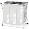 Meilleure affaire 👏 IDMARKET Panier à linge pliable 3 compartiments gris ✔️