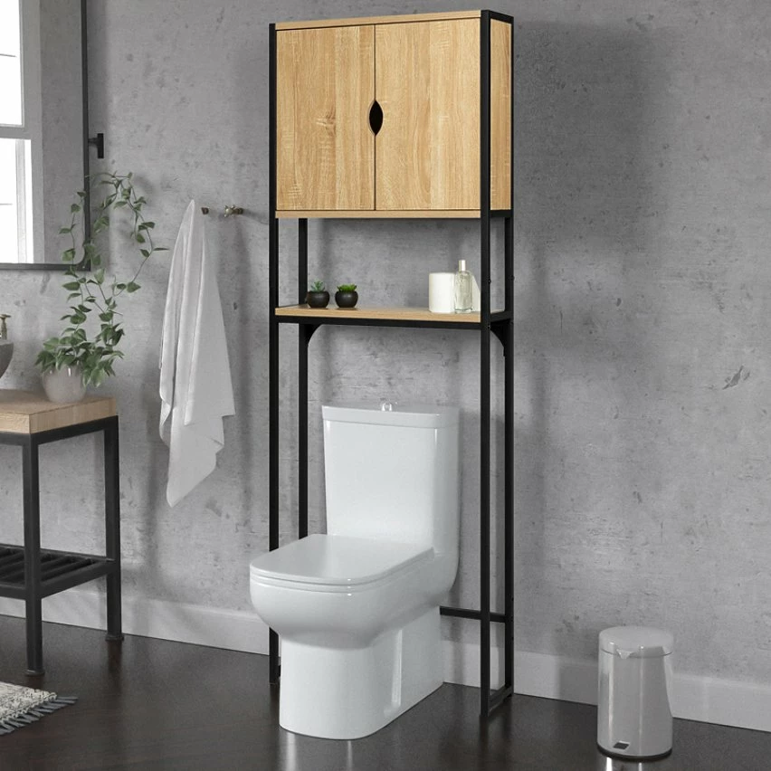 Tout neuf ✔️ IDMARKET Meuble étagère dessus WC placard DETROIT design industriel 😀 2 Tout neuf ✔️ IDMARKET Meuble étagère dessus WC placard DETROIT design industriel 😀 – Image 2