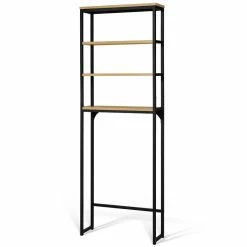 Grosses soldes ✨ IDMARKET Meuble étagère dessus WC 4 étagères DETROIT design industriel 🤩