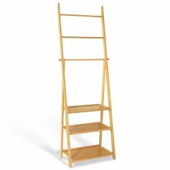 Bon marché 👏 IDMARKET Porte-serviettes bambou LANA 3 étagères 🤩