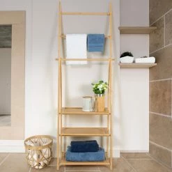 Bon marché 👏 IDMARKET Porte-serviettes bambou LANA 3 étagères 🤩 -Métal Soldes 3662897030132 3