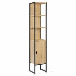Promo 😍 IDMARKET Meuble colonne DETROIT 1 porte design industriel ⌛