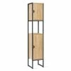 Promo 🎁 IDMARKET Meuble colonne DETROIT 2 portes design industriel 🥰
