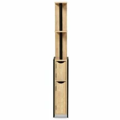 Budget 😉 IDMARKET Meuble WC 2 portes DETROIT avec étagères design industriel 🤩 -Métal Soldes 3662897043774 5