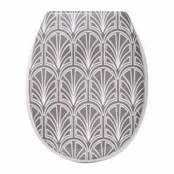 Grosses soldes 🔔 Tendance Abattant WC en Thermodur déco Gatsby avec Kit de fixation 🥰