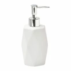 Offres 🎉 Tendance Distributeur à Savon ou lotion en grès Noir forme losange 330 ml ✨