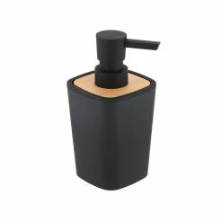 Promo 🎁 Tendance Distributeur à Savon ou lotion Vert sauge et Bambou 380 ml 😍 -Métal Soldes 3664323139150 1