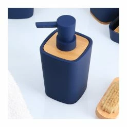 Promo 🎁 Tendance Distributeur à Savon ou lotion Vert sauge et Bambou 380 ml 😍 -Métal Soldes 3664323139167 2