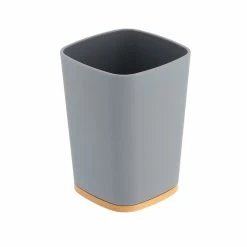 Meilleure vente 💯 Tendance Gobelet et Porte brosse à dents Noir avec base Bambou 👍