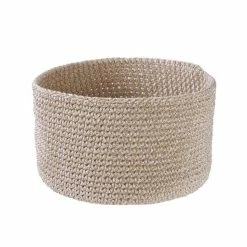 Vente flash 🎁 Paris prix Lot de 4 Paniers de Rangement "Tricot" 18cm Naturel 👏 -Métal Soldes 3664944045885 3
