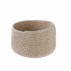 Vente flash 🎁 Paris prix Lot de 4 Paniers de Rangement "Tricot" 18cm Naturel 👏 -Métal Soldes 3664944045885 4