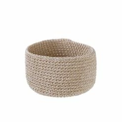 Vente flash 🎁 Paris prix Lot de 4 Paniers de Rangement "Tricot" 18cm Naturel 👏 -Métal Soldes 3664944045885 5