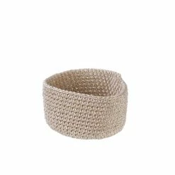 Vente flash 🎁 Paris prix Lot de 4 Paniers de Rangement "Tricot" 18cm Naturel 👏 -Métal Soldes 3664944045885 6
