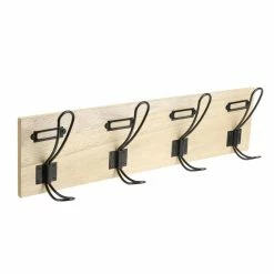 Offres 🥰 Paris prix Patère Murale "4 Crochets" 48cm Naturel 🎉