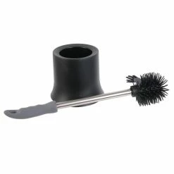 De gros 🔔 Paris prix Brosse WC "Caoutchouc" 41cm Gris 🌟 -Métal Soldes 3664944122418 3