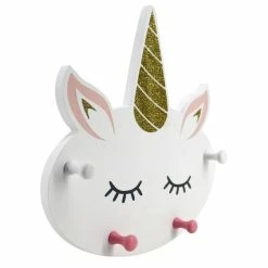 Le moins cher 🔔 Paris prix Patère 4 Accroches "Nuage Licorne" 30cm Blanc 🎁