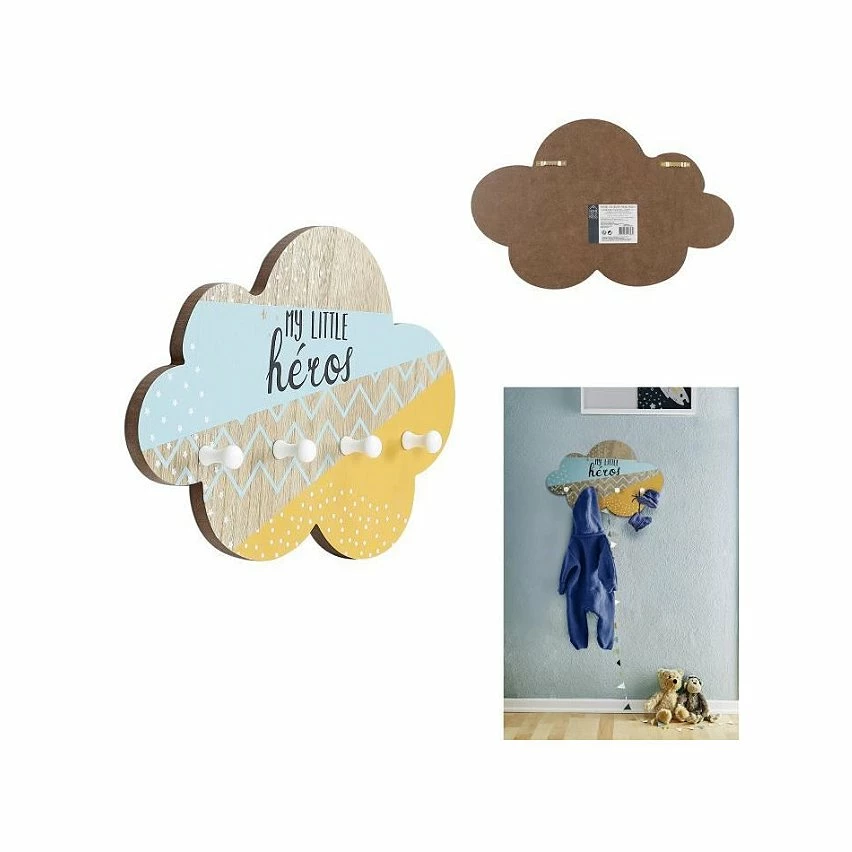 Meilleure vente 🔔 Alo CMP Patere 4 accroches forme nuage Héros M4 🥰 2 Meilleure vente 🔔 Alo CMP Patere 4 accroches forme nuage Héros M4 🥰 – Image 2