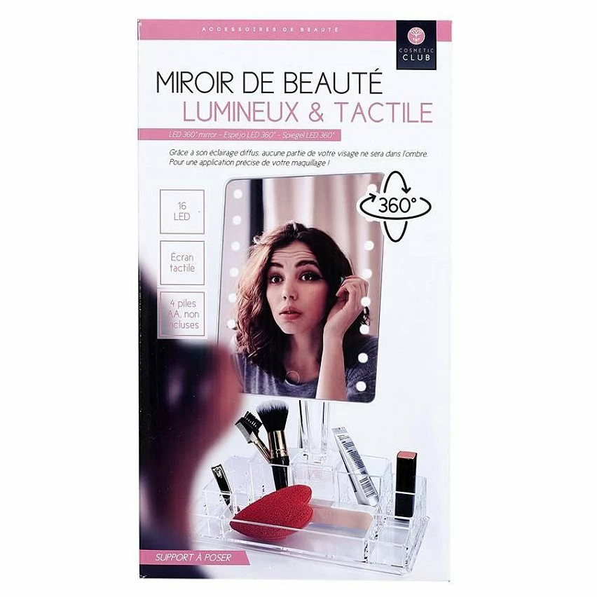 Meilleure affaire 🤩 Cosmetic Club Miroir beauté lumimeux et tactile 🎉 7 Meilleure affaire 🤩 Cosmetic Club Miroir beauté lumimeux et tactile 🎉 – Image 7
